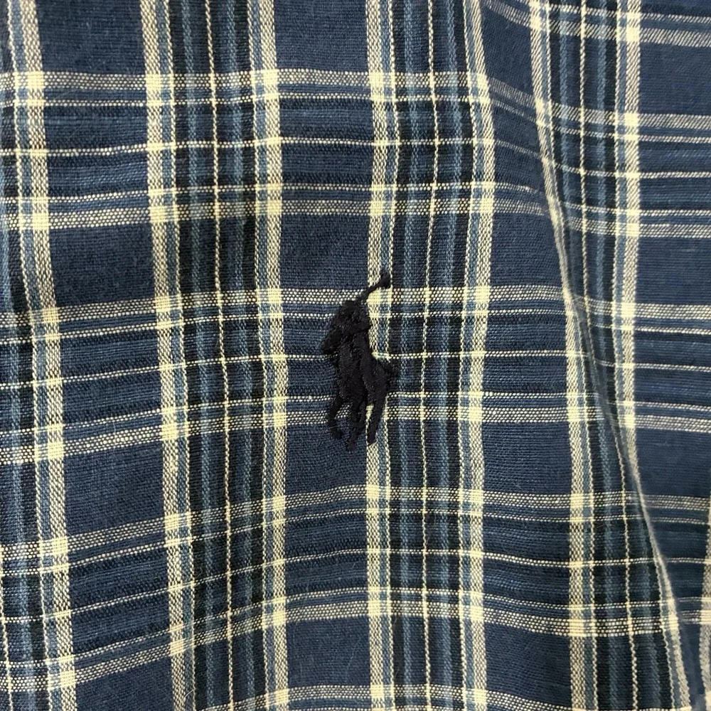 Ralph Lauren‎ Polo Long Men's XL Sleeve Shirt Blue Classic Fit